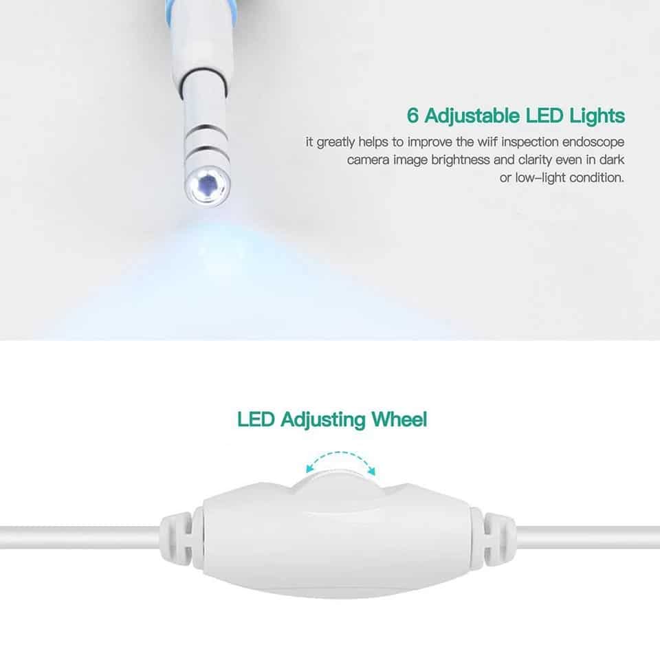 Otoscope électronique 6 lumières LED ajustables